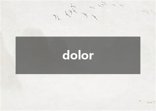 dolor是什么意思