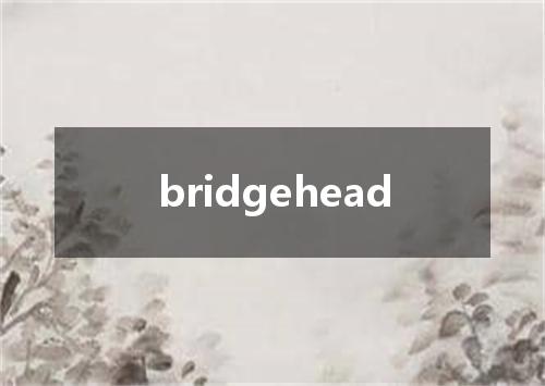 bridgehead是什么意思