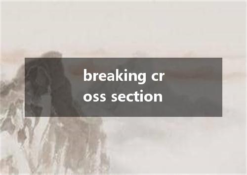 breaking cross section是什么意思
