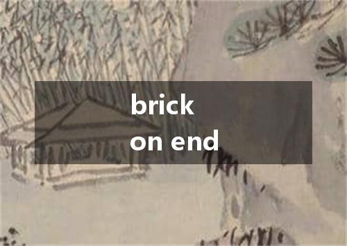 brick on end是什么意思