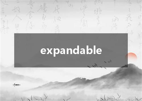 expandable是什么意思