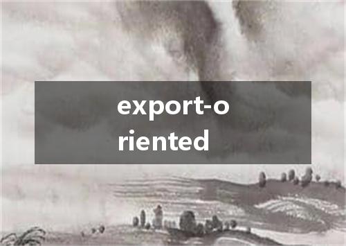 export-oriented是什么意思