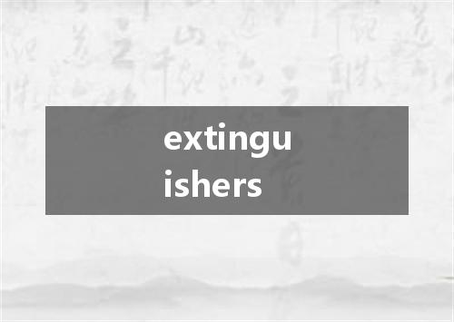 extinguishers是什么意思