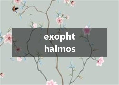 exophthalmos是什么意思