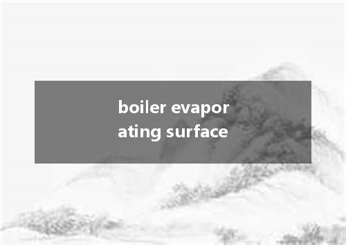 boiler evaporating surface是什么意思