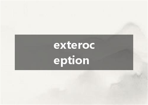 exteroception是什么意思