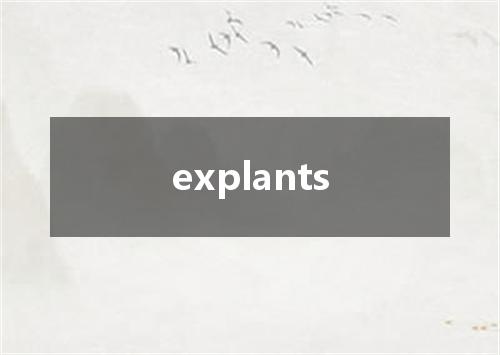 explants是什么意思