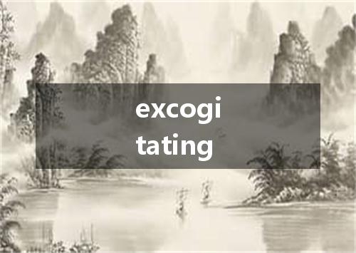excogitating是什么意思
