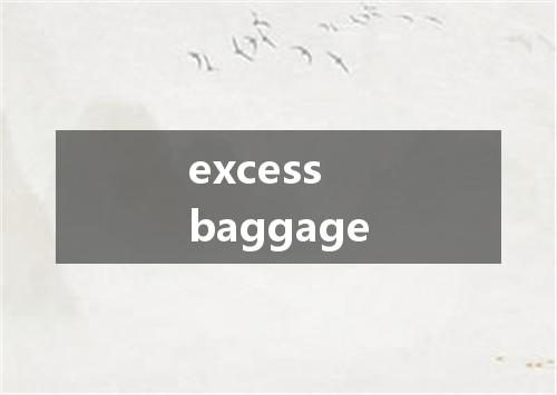 excess baggage是什么意思