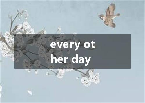 every other day是什么意思