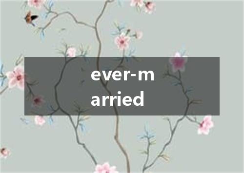 ever-married是什么意思