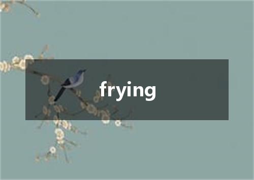 frying是什么意思