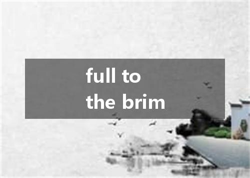 full to the brim是什么意思