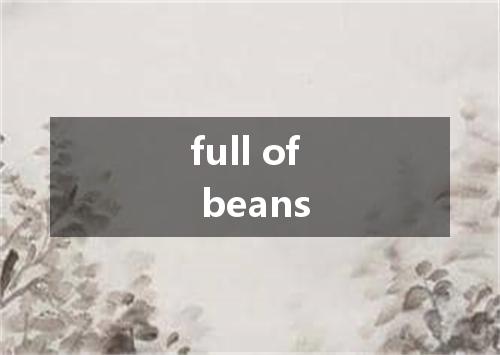 full of beans是什么意思