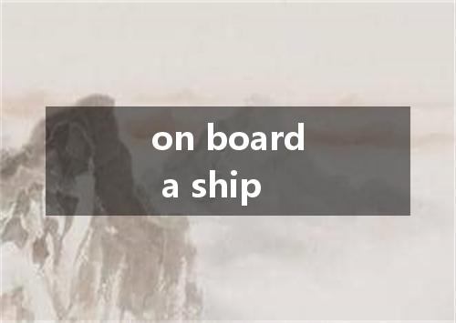 on board a ship是什么意思