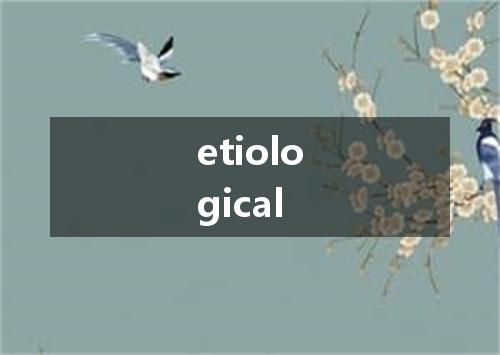 etiological是什么意思