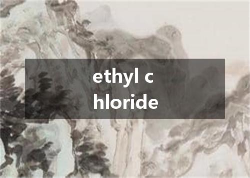 ethyl chloride是什么意思
