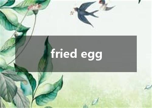 fried egg是什么意思