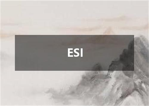 ESI是什么意思