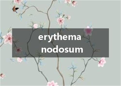 erythema nodosum是什么意思