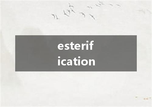 esterification是什么意思