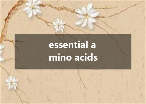 essential amino acids是什么意思