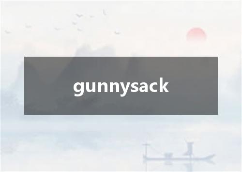 gunnysack是什么意思