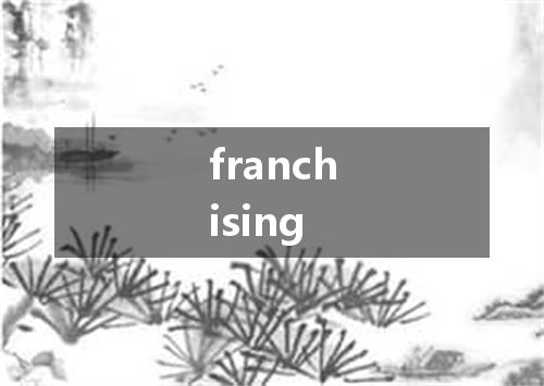 franchising是什么意思