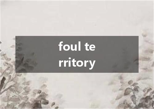 foul territory是什么意思