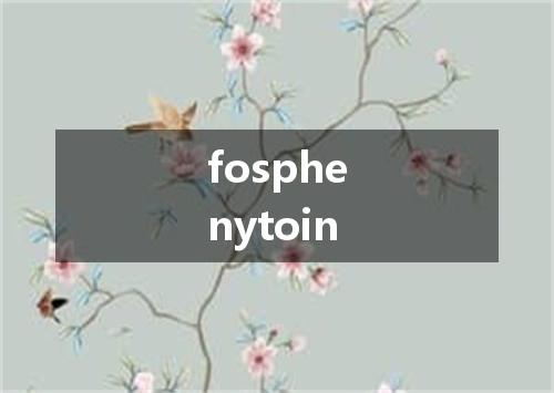 fosphenytoin是什么意思