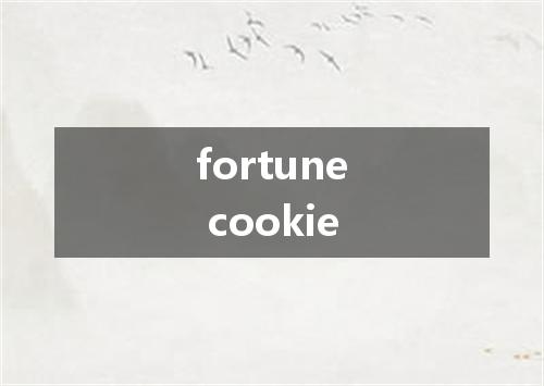 fortune cookie是什么意思