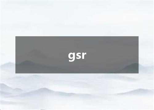 gsr是什么意思
