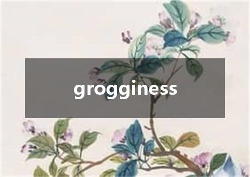 grogginess是什么意思