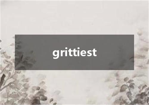 grittiest是什么意思