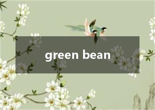 green bean是什么意思
