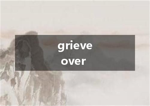 grieve over是什么意思
