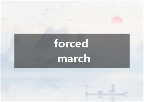 forced march是什么意思