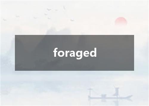 foraged是什么意思