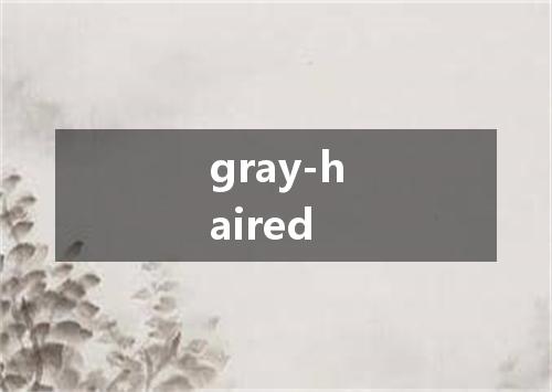 gray-haired是什么意思