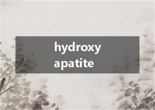 hydroxyapatite是什么意思