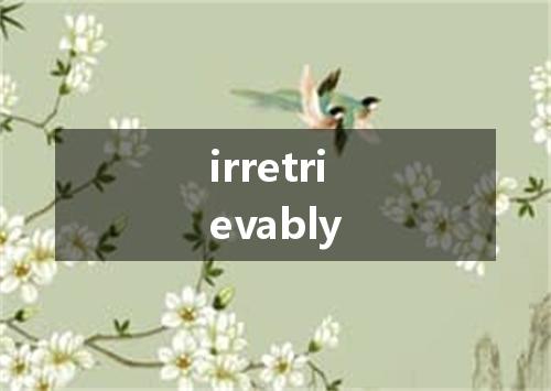 irretrievably是什么意思