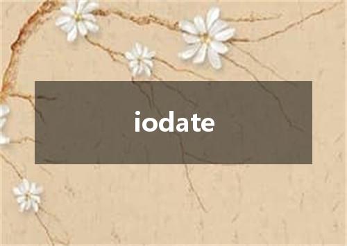 iodate是什么意思