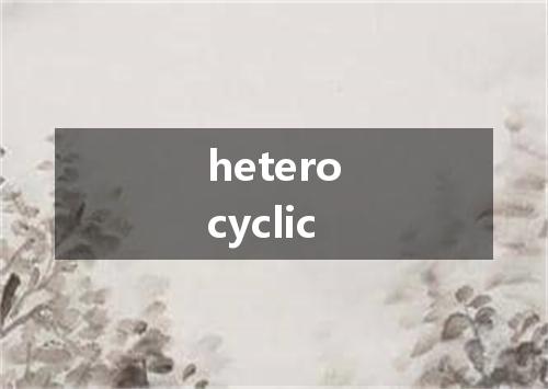heterocyclic是什么意思