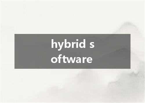 hybrid software是什么意思