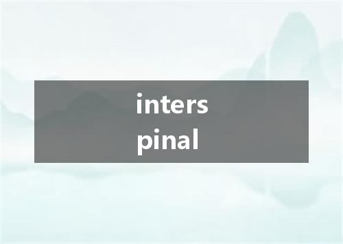 interspinal是什么意思