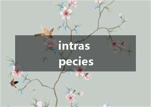 intraspecies是什么意思