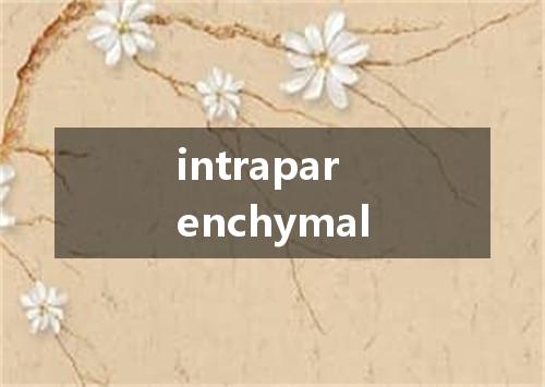 intraparenchymal是什么意思