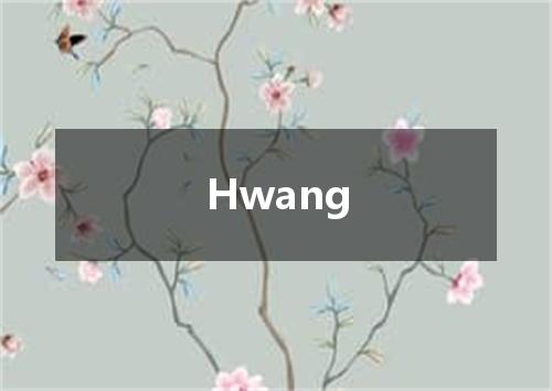 Hwang是什么意思