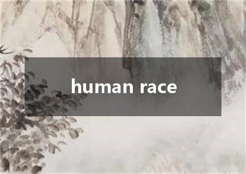 human race是什么意思