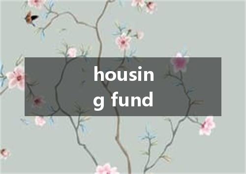 housing fund是什么意思